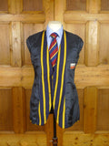 25/1011 vintage 1950s 1960s simpson piccadilly blue / yellow stripe boating blazer jacket 35 regular to long