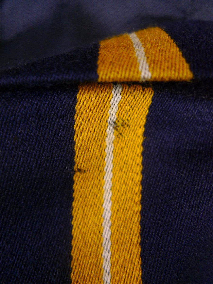 25/1011 vintage 1950s 1960s simpson piccadilly blue / yellow stripe boating blazer jacket 35 regular to long