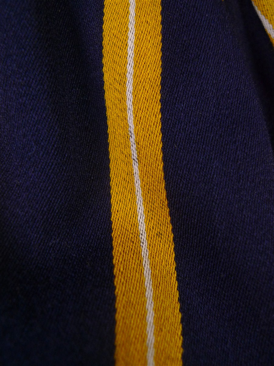 25/1011 vintage 1950s 1960s simpson piccadilly blue / yellow stripe boating blazer jacket 35 regular to long