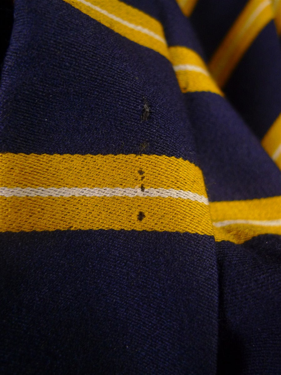 25/1011 vintage 1950s 1960s simpson piccadilly blue / yellow stripe boating blazer jacket 35 regular to long