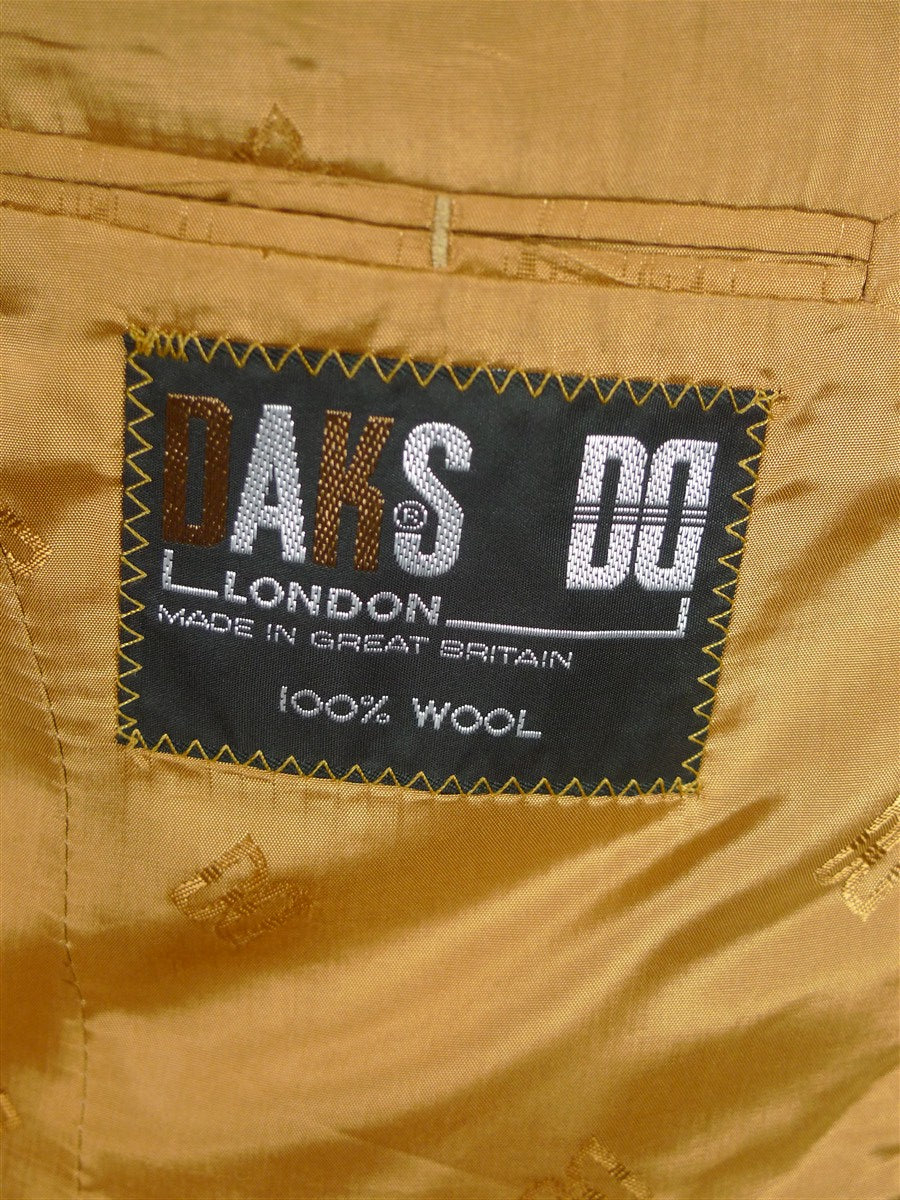 25/1033 immaculate daks house check wool sports jacket blazer w/ suede trims 38-39 regular