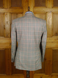 25/1034 immaculate vintage daks gun check wool & 20% silk sports jacket blazer 43-44 regular