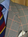 25/1034 immaculate vintage daks gun check wool & 20% silk sports jacket blazer 43-44 regular