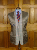 25/1034 immaculate vintage daks gun check wool & 20% silk sports jacket blazer 43-44 regular