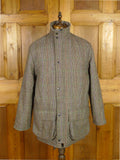 25/1037 immaculate haggart of aberfeldy green sporting check heavyweight tweed shooting jacket coat 38-39