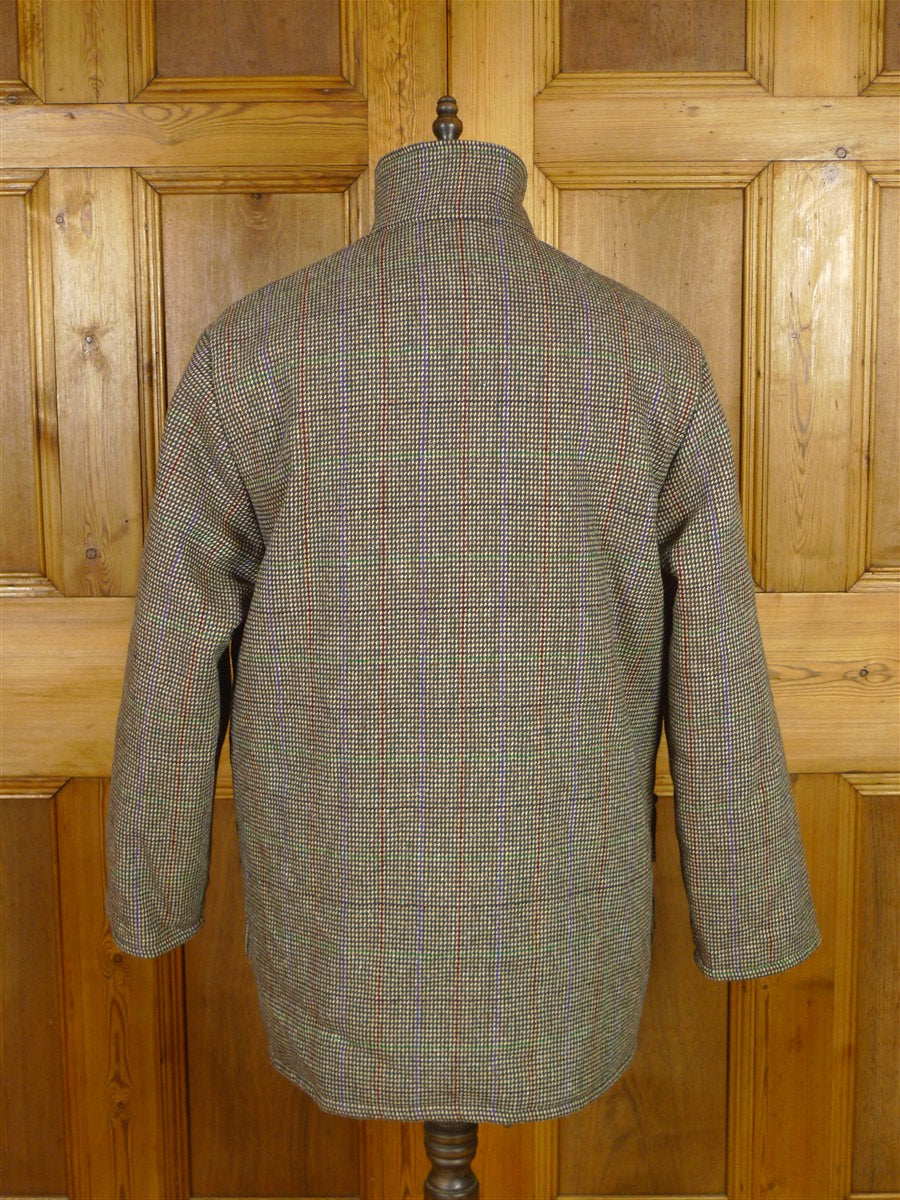 25/1037 immaculate haggart of aberfeldy green sporting check heavyweight tweed shooting jacket coat 38-39