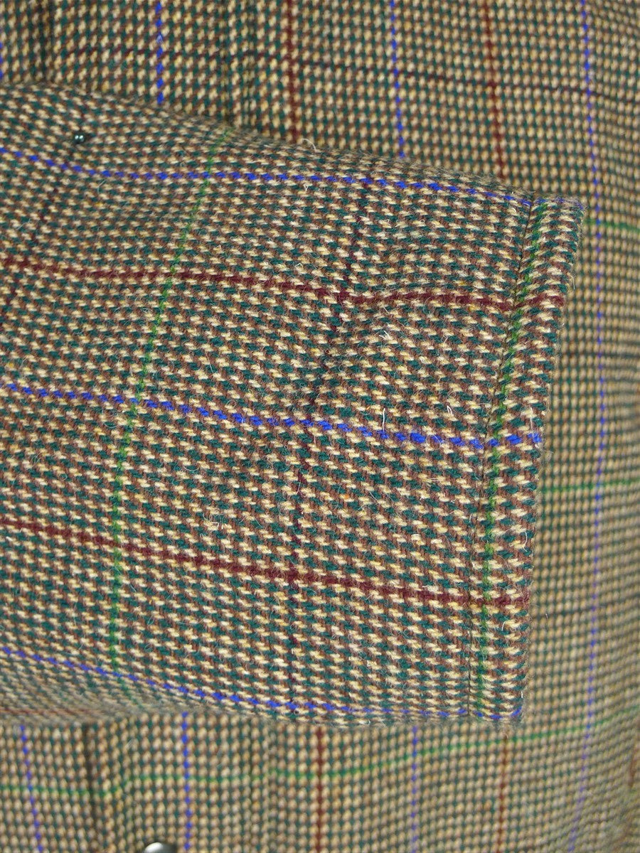 25/1037 immaculate haggart of aberfeldy green sporting check heavyweight tweed shooting jacket coat 38-39