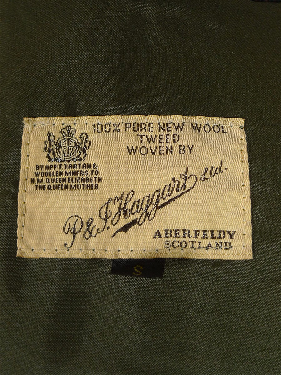 25/1037 immaculate haggart of aberfeldy green sporting check heavyweight tweed shooting jacket coat 38-39