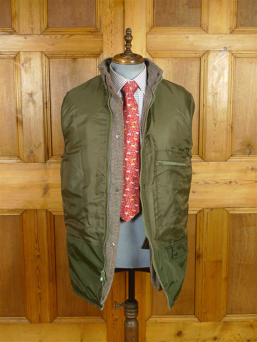 25/1037 immaculate haggart of aberfeldy green sporting check heavyweight tweed shooting jacket coat 38-39