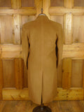 25/1038 stunning immaculate crombie angora cashmere & virgin wool camel coat overcoat 40-41