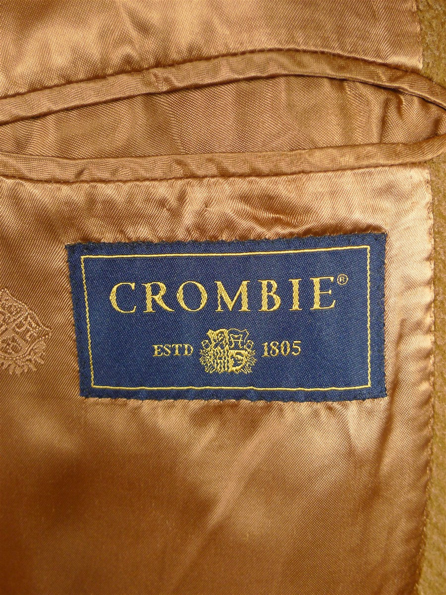 25/1038 stunning immaculate crombie angora cashmere & virgin wool camel coat overcoat 40-41
