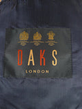 25/1035 immaculate daks london blue graph check virgin wool & 55% silk sports jacket blazer 36-37 regular