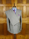 25/1039 wonderful immaculate vintage crombie grey mult-stripe d/b wool suit 39 regular
