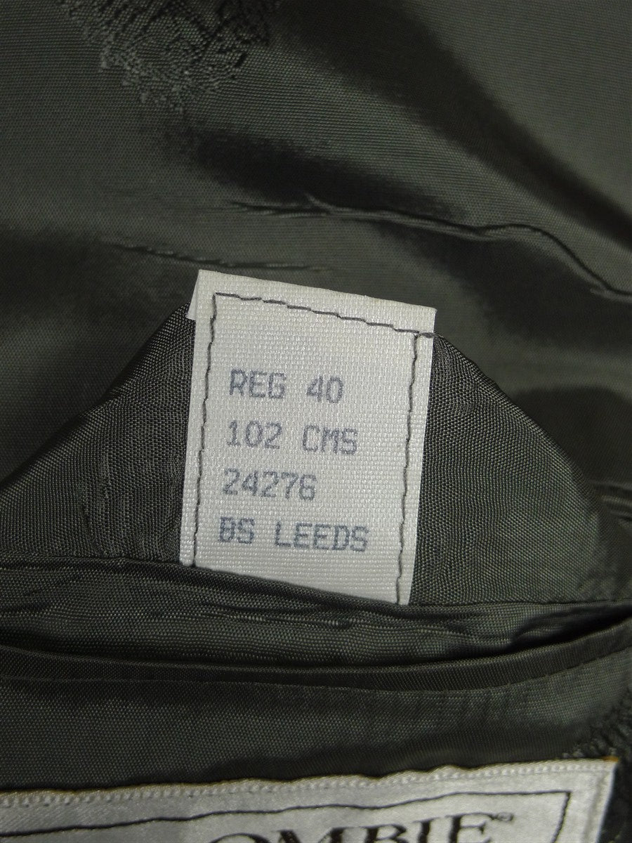 25/1039 wonderful immaculate vintage crombie grey mult-stripe d/b wool suit 39 regular