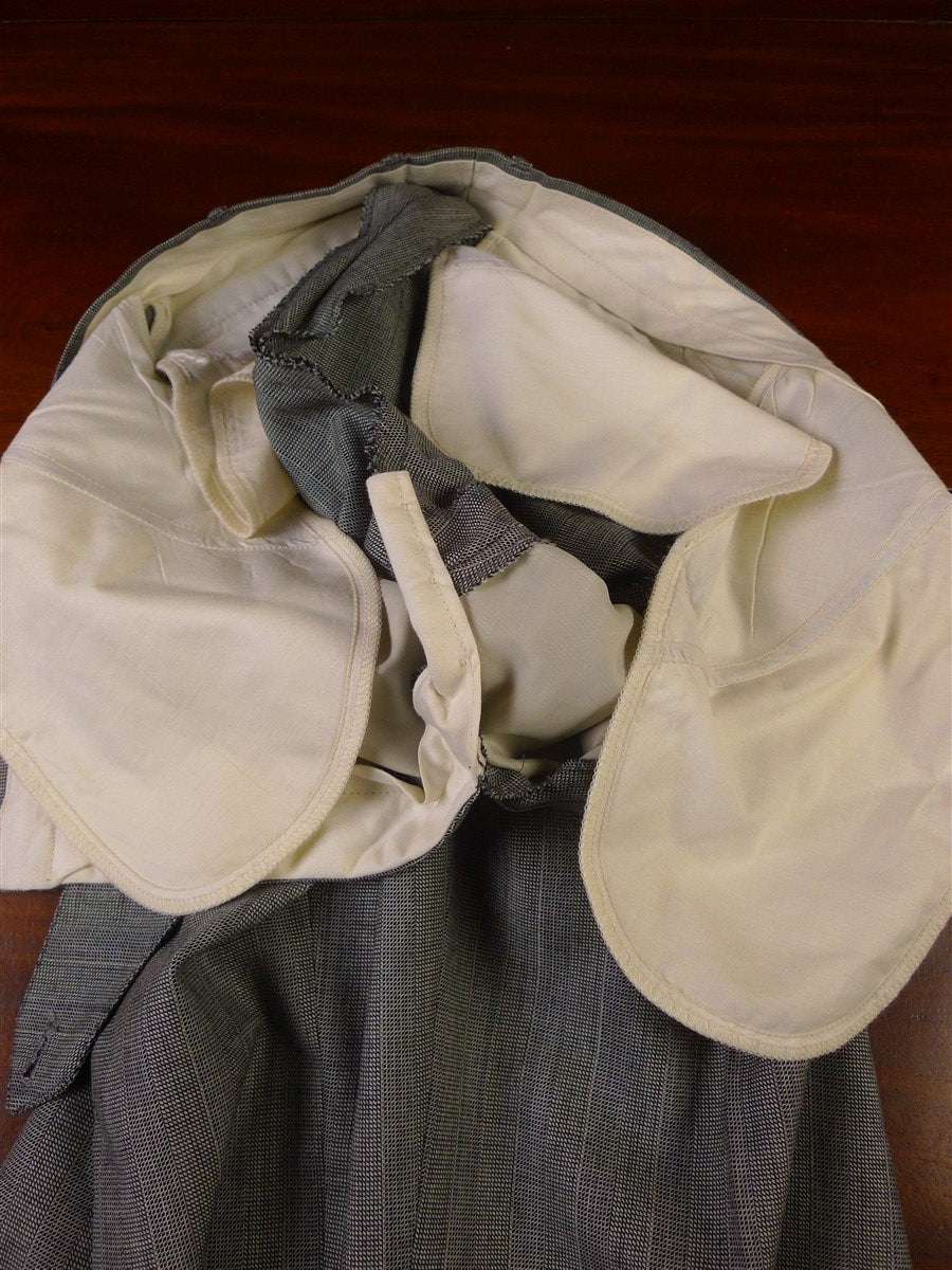 25/1039 wonderful immaculate vintage crombie grey mult-stripe d/b wool suit 39 regular