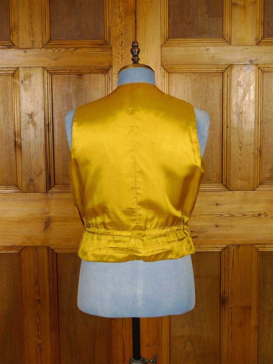 25/1040 fabulous vintage redmayne fancy brown bronze paisley silk waistcoat 42