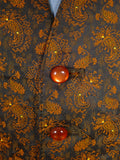 25/1040 fabulous vintage redmayne fancy brown bronze paisley silk waistcoat 42