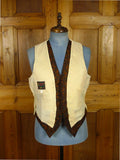 25/1040 fabulous vintage redmayne fancy brown bronze paisley silk waistcoat 42