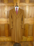 25/1038 stunning immaculate crombie angora cashmere & virgin wool camel coat overcoat 40-41