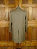 25/1049 immaculate 2008 savile row bespoke stone venetian wool covert coat overcoat 44-45