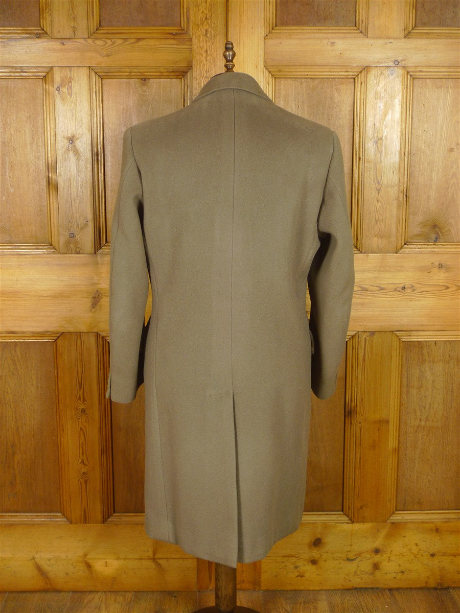 25/1050 immaculate vintage welsh & jefferies savile row bespoke heavyweight british warm coat overcoat 43