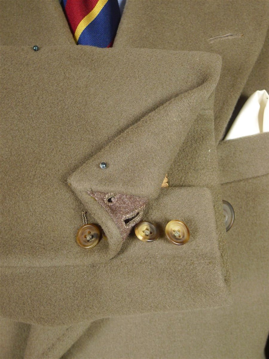 25/1050 immaculate vintage welsh & jefferies savile row bespoke heavyweight british warm coat overcoat 43