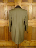 25/1052 near immaculate vintage daks signature stone venetian wool covert coat overcoat w/ velvet collar 42-44