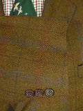 25/1048 immaculate daks brown wp check tweed sports jacket blazer 46-47 long