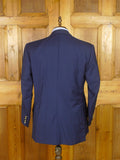 25/1047 vintage bespoke tailored navy blue wool & mohair d/b blazer w/ services buttons 42 regular