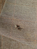 25/1055 fabulous 1958 huntsman & sons savile row bespoke brown wp check 3-piece worsted twill suit 38-39 long