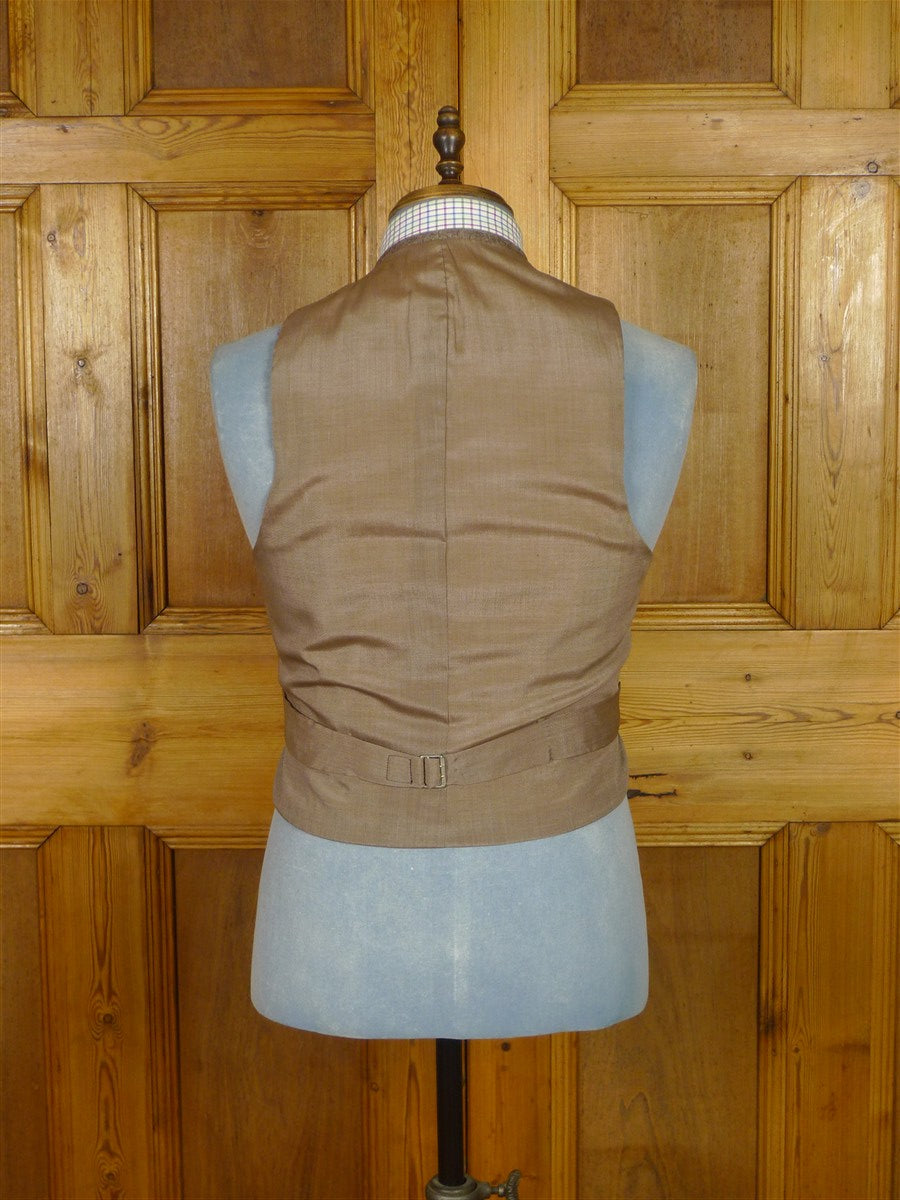 25/1055 fabulous 1958 huntsman & sons savile row bespoke brown wp check 3-piece worsted twill suit 38-39 long