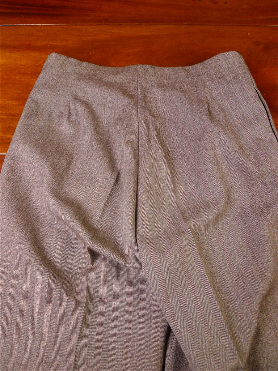 25/1055 fabulous 1958 huntsman & sons savile row bespoke brown wp check 3-piece worsted twill suit 38-39 long