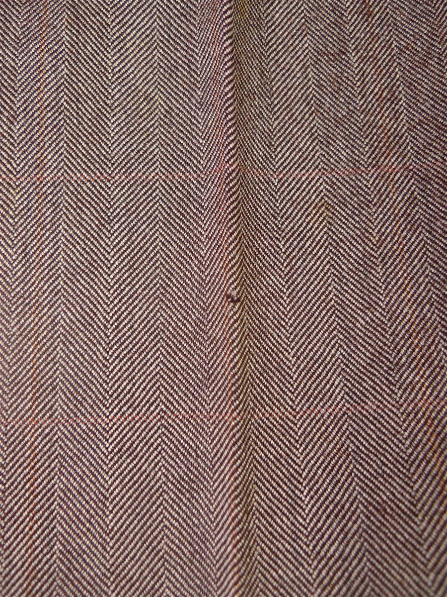 25/1055 fabulous 1958 huntsman & sons savile row bespoke brown wp check 3-piece worsted twill suit 38-39 long
