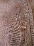 25/1055 fabulous 1958 huntsman & sons savile row bespoke brown wp check 3-piece worsted twill suit 38-39 long