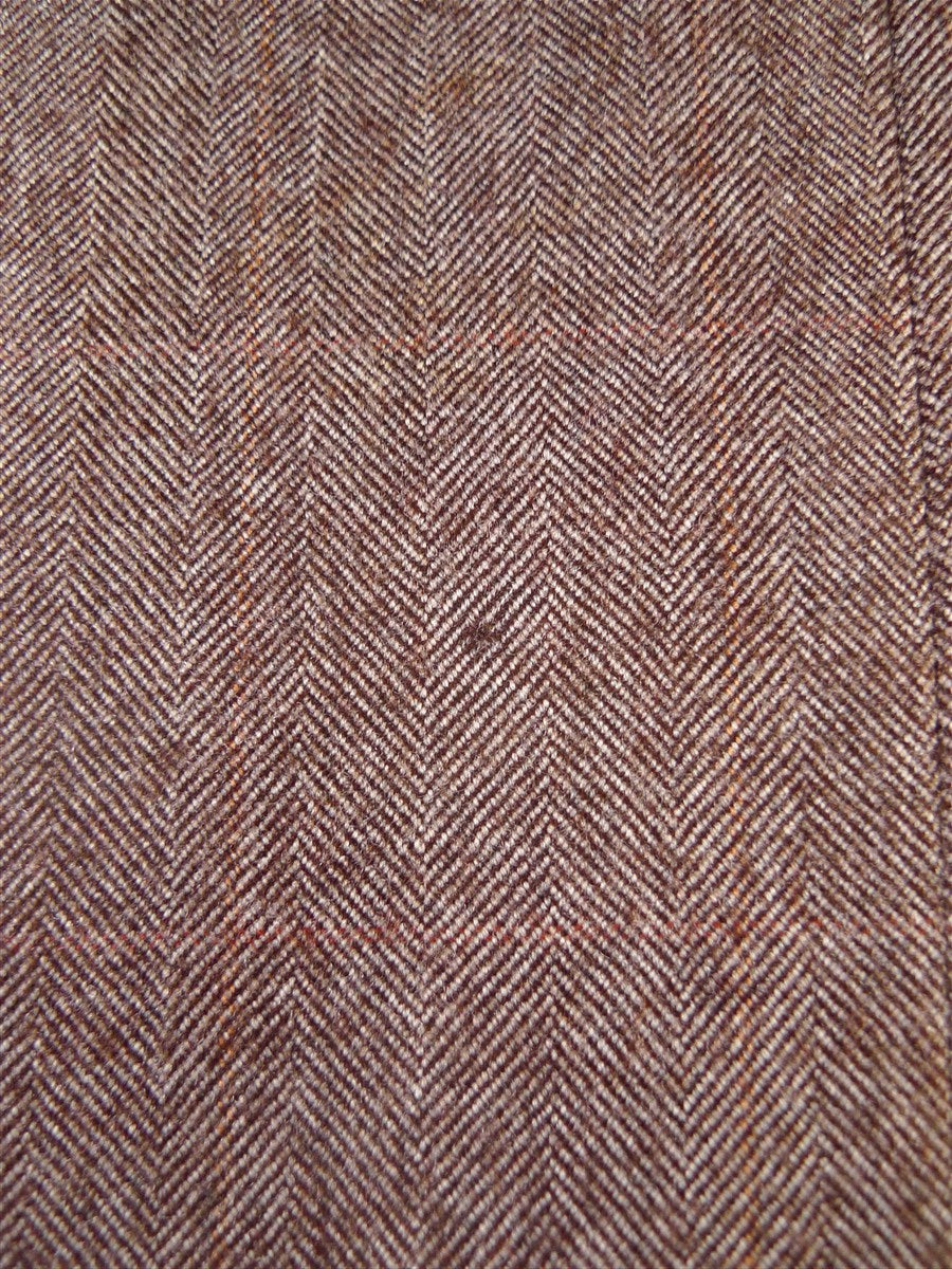 25/1055 fabulous 1958 huntsman & sons savile row bespoke brown wp check 3-piece worsted twill suit 38-39 long