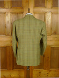 25/1057 exceptional 1991 anderson & sheppard savile row bespoke heavyweight green wp check tweed shooting suit w/ breeks 44-45 regular