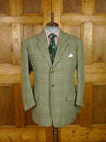 25/1058 exceptional 2005 anderson & sheppard savile row bespoke heavyweight green wp check tweed shooting suit w/ breeks 44-45 regular