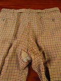 25/1041 fabulous vintage anderson & sheppard savile row bespoke heavyweight gun check tweed breeks 38