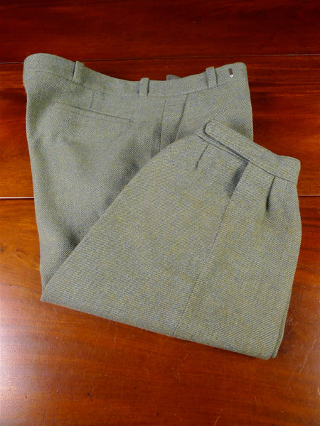 25/1043 vintage heavyweight lovat green twill tweed shooting breeks 34-38