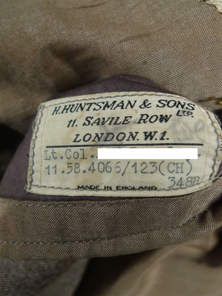 25/1055 fabulous 1958 huntsman & sons savile row bespoke brown wp check 3-piece worsted twill suit 38-39 long