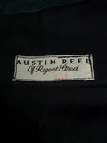25/1063A vintage 1960s austin reed black barathea wool evening trouser w/ original belt 34