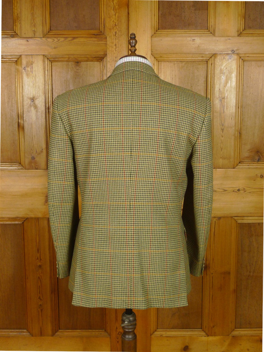 25/1066 immaculate john g hardy brown / green gun check tweed jacket 43-44 regular