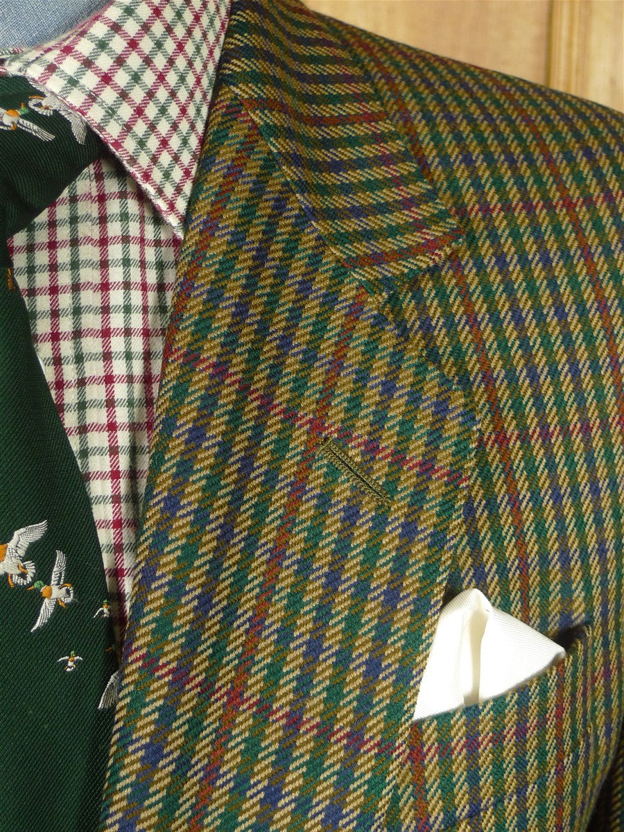 25/1070 immaculate vintage daks gun check wool sports jacket blazer 38-39 regular