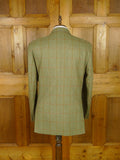 25/1071 immaculate austin reed green / red wp check tweed sports jacket 44 regular