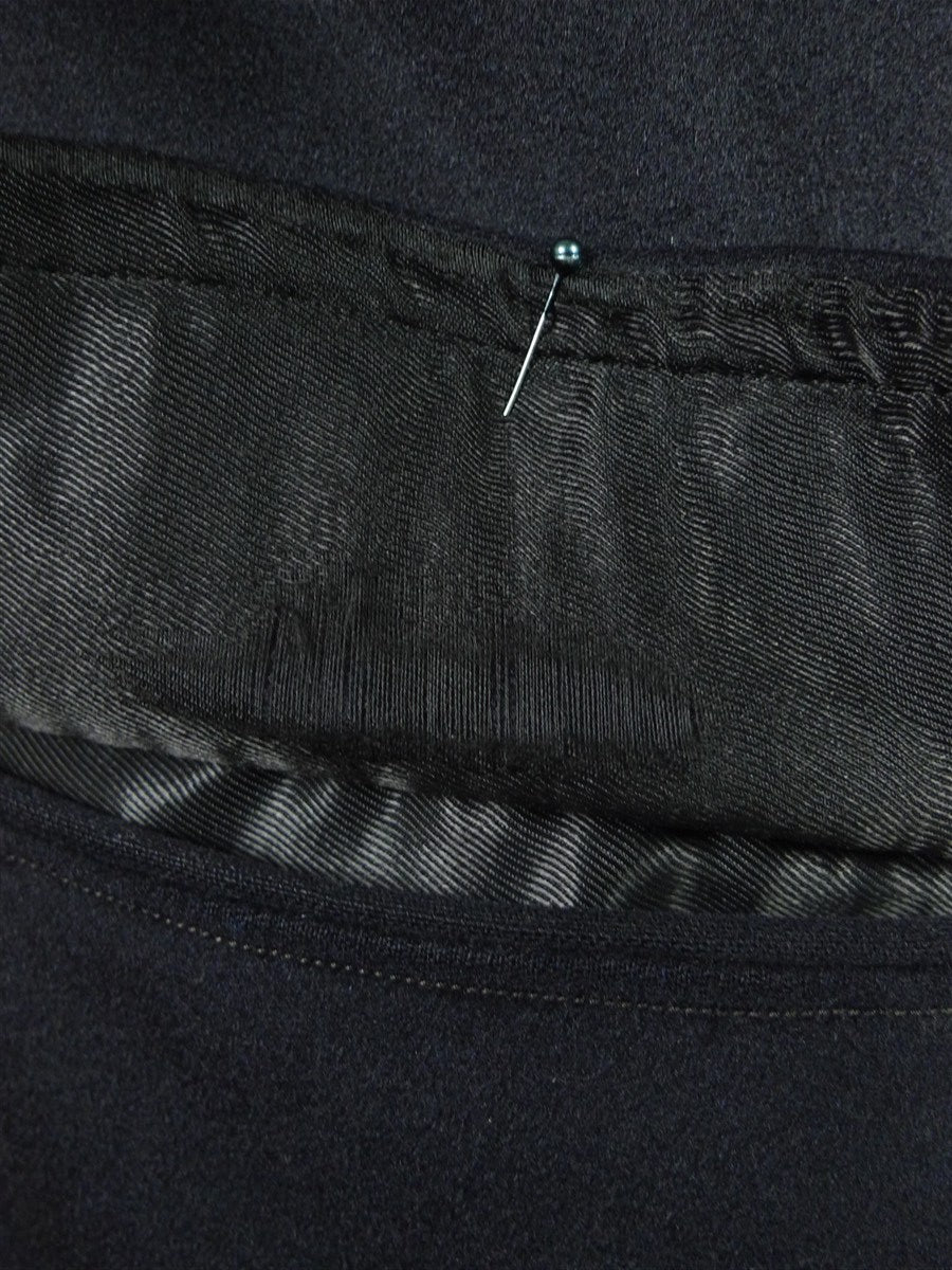 25/1087 vintage 1955 gieves savile row bespoke extra-heavy dark navy blue d/b greatcoat overcoat 38