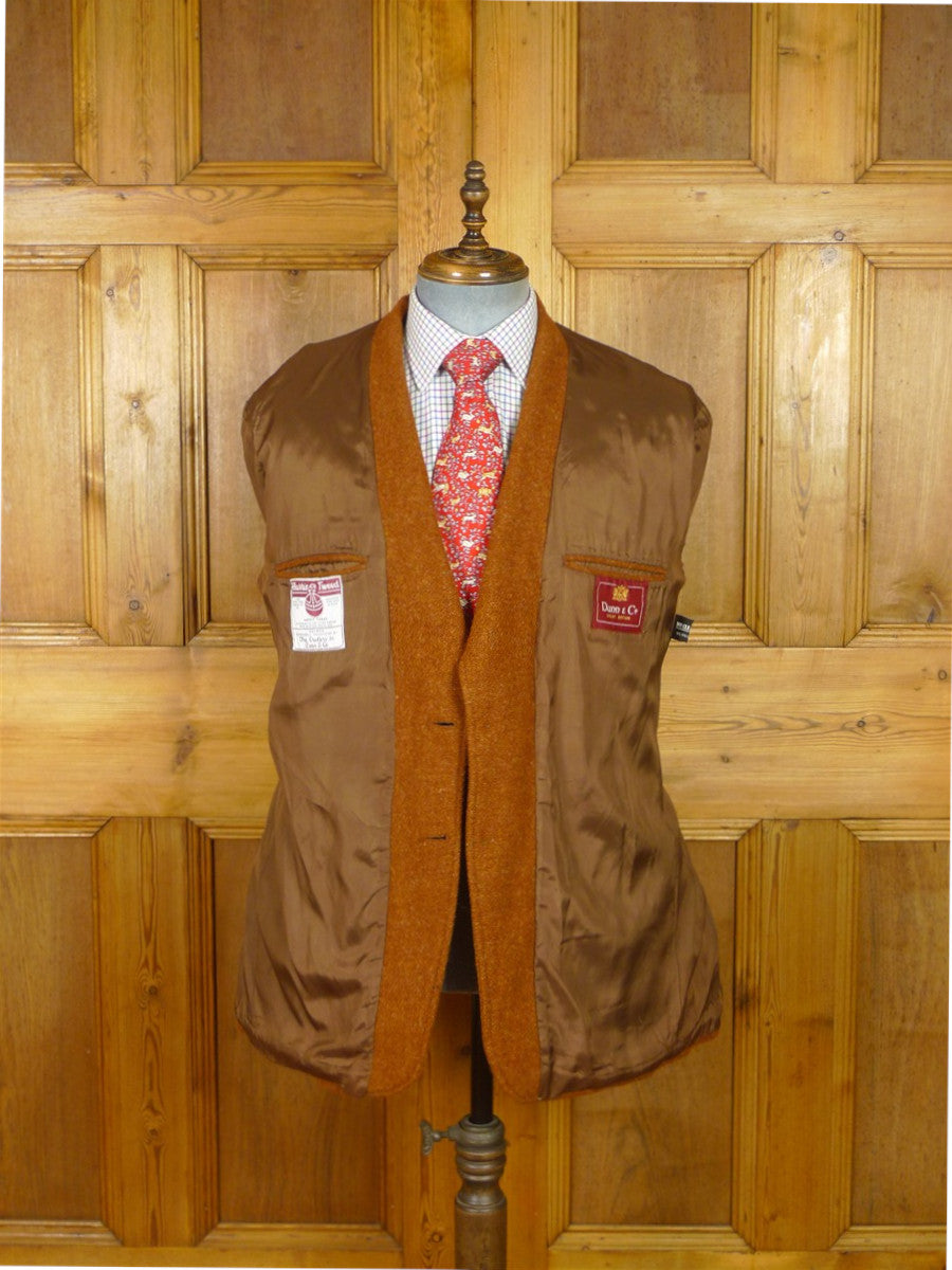 25/1072 wonderful russet brown vintage harris tweed half-norfolk style country jacket 42 regular
