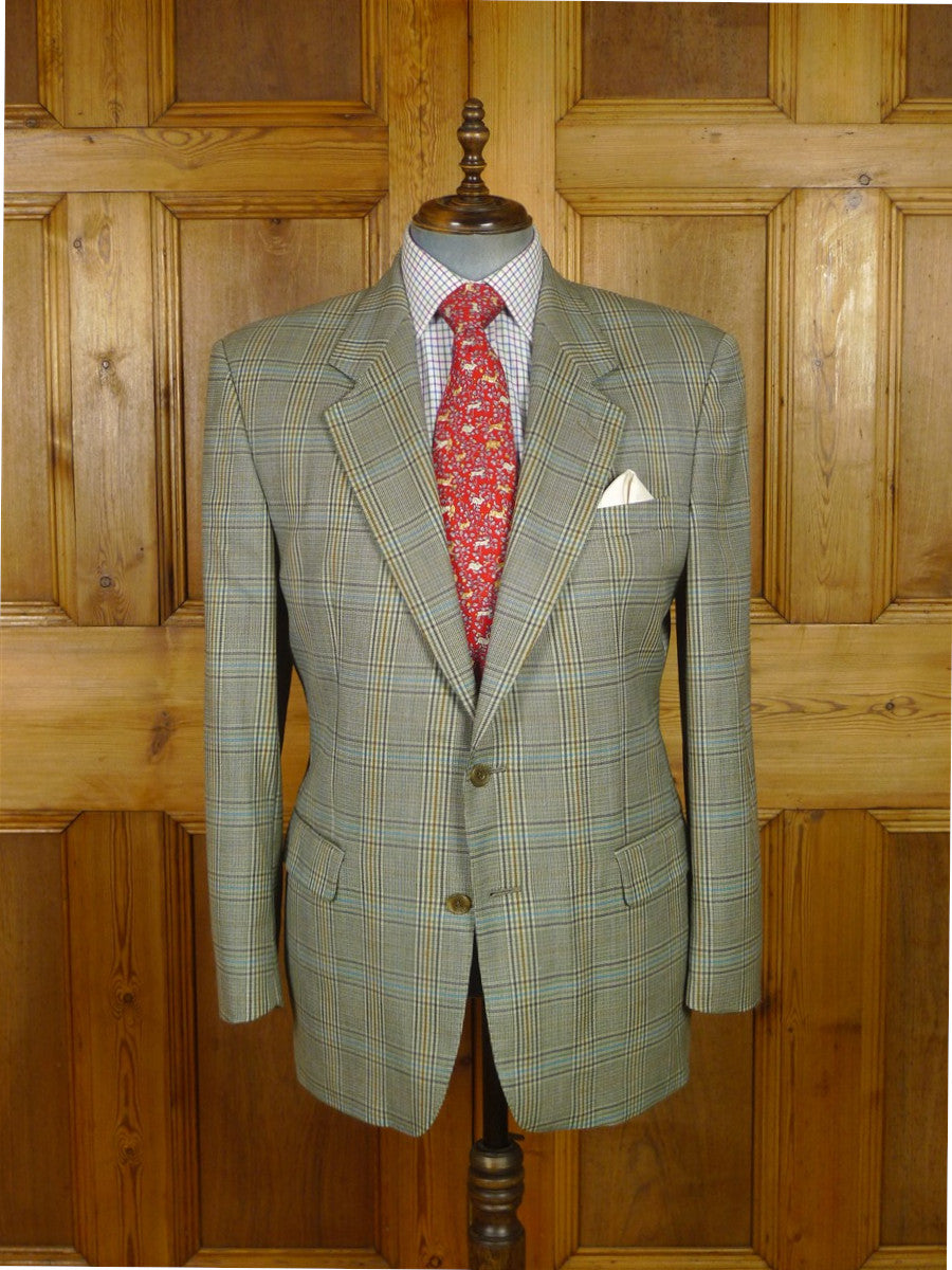 25/1068 immaculate vintage daks glen check wool sports jacket blazer 42 regular