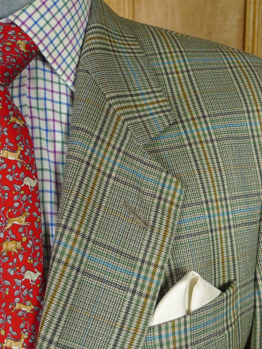 25/1068 immaculate vintage daks glen check wool sports jacket blazer 42 regular