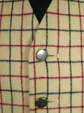 25/1065A vintage john g hardy tattersall check wool riding country waistcoat 40