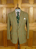 25/1080 exceptional vintage savile row bespoke green wp check tweed country suit 42 regular